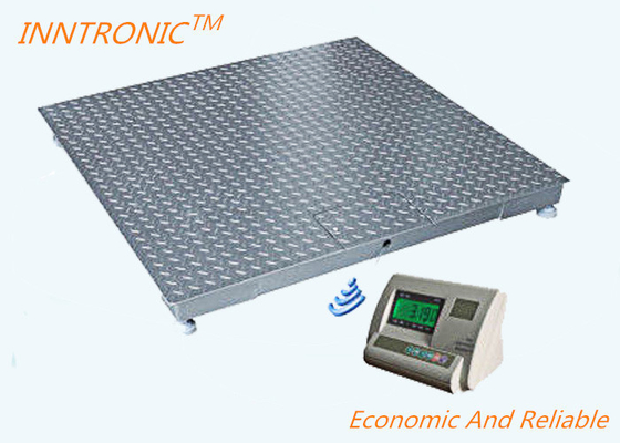 Wireless Floor Scale 3tons Gray carbon Steel IP65 1.2x1.2m  RS232 With Weight Indicator 220v/50HZ